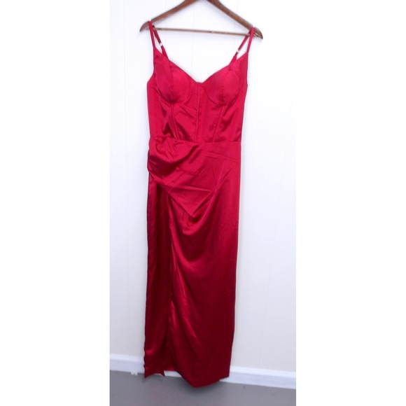Ryanth Cami Dress Maroon Red Formal Party Cocktail Evening Gown Sz 12 / #9018 - Picture 1 of 5